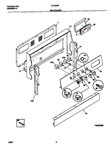 02 - Backguard parts for Frigidaire Range TEF355BFDA from AppliancePartsPros.com