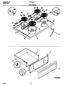 04 - Top / Drawer parts for Frigidaire Range TEF350SCWB from AppliancePartsPros.com