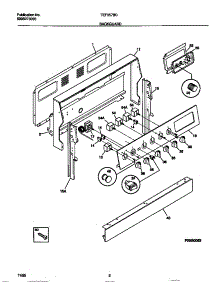 02 - Backguard parts for Frigidaire Range TEF357BCWB from AppliancePartsPros.com