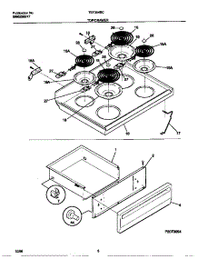 04 - Top / Drawer parts for Frigidaire Range TEF354BCDC from AppliancePartsPros.com