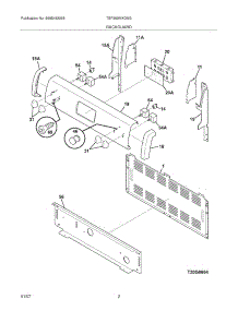 03 - Backguard parts for Tappan Range TEF360MXDSG from AppliancePartsPros.com