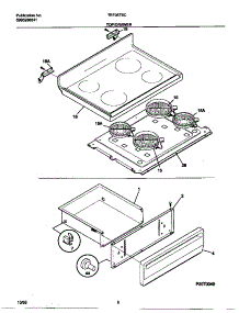 04 - Top / Drawer parts for Frigidaire Range TEF357BCWC from AppliancePartsPros.com