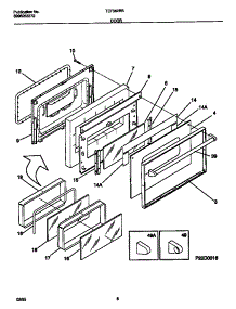 05 - Door parts for Frigidaire Range TEF362BBBA from AppliancePartsPros.com
