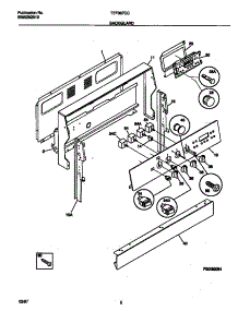 02 - Backguard parts for Frigidaire Range TEF367CCSD from AppliancePartsPros.com