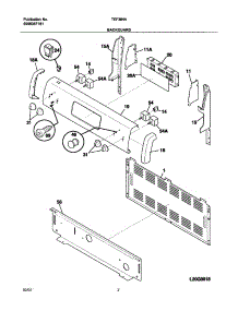 03 - Backguard parts for Tappan Range TEF364ASD from AppliancePartsPros.com