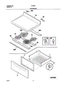 07 - Top / Drawer parts for Tappan Range TEF364ASD from AppliancePartsPros.com