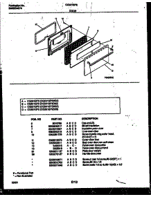 06 - Door Parts parts for Frigidaire Range CG301SP2W3 from AppliancePartsPros.com