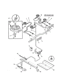 Burner parts for Tappan Range NHP05AMM from AppliancePartsPros.com