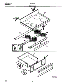04 - Top / Drawer parts for Frigidaire Range TEF367CCSD from AppliancePartsPros.com