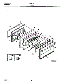 05 - Door parts for Frigidaire Range TEF367CCSD from AppliancePartsPros.com