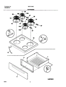 07 - Top / Drawer parts for Tappan Range TEF317AWC from AppliancePartsPros.com