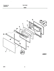 09 - Door parts for Tappan Range TEF317AWC from AppliancePartsPros.com