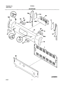 03 - Backguard parts for Tappan Range TEF353ASC from AppliancePartsPros.com