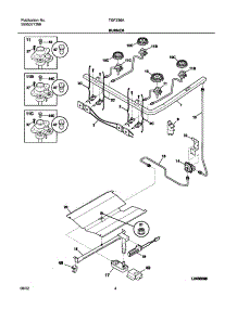 05 - Burner parts for Tappan Range TGF336AWD from AppliancePartsPros.com