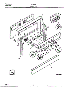 02 - Backguard parts for Frigidaire Range TEF354BCDB from AppliancePartsPros.com