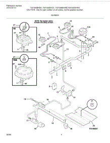 05 - Burner parts for Frigidaire Range TGF336BHWC from AppliancePartsPros.com