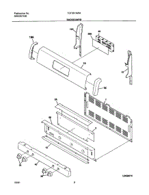 03 - Backguard parts for Tappan Range TGF351AWA from AppliancePartsPros.com