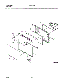 11 - Door parts for Tappan Range TGF351AWA from AppliancePartsPros.com