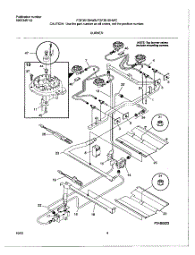 05 - Burner parts for Tappan Range TGF351SHWC from AppliancePartsPros.com