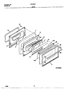 06 - Door parts for Frigidaire Range TGF353BCWC from AppliancePartsPros.com