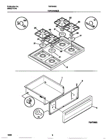 05 - Top / Drawer parts for Frigidaire Range TGF354SCWA from AppliancePartsPros.com