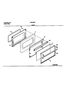 06 - Door parts for Frigidaire Range TGF354SCDB from AppliancePartsPros.com
