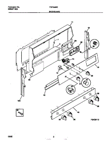 02 - Backguard parts for Frigidaire Range TGF355BCWA from AppliancePartsPros.com