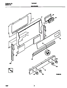 02 - Backguard parts for Frigidaire Range TGF355BFWB from AppliancePartsPros.com