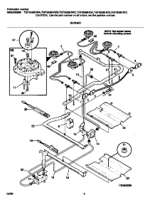 03 - Burner parts for Frigidaire Range TGF355BHWA from AppliancePartsPros.com