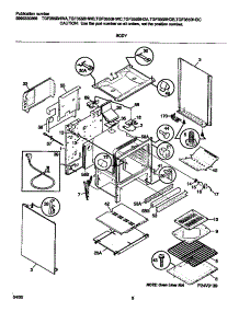 04 - Body parts for Frigidaire Range TGF355BHWA from AppliancePartsPros.com