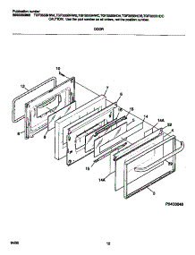 06 - Door parts for Frigidaire Range TGF355BHWA from AppliancePartsPros.com
