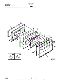 06 - Door parts for Frigidaire Range TGF355BEDB from AppliancePartsPros.com