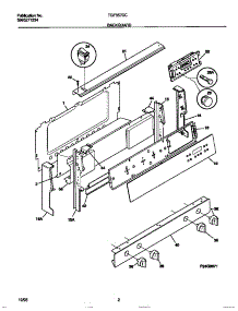 02 - Backguard parts for Frigidaire Range TGF357CCSA from AppliancePartsPros.com