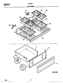 05 - Top / Drawer parts for Frigidaire Range TGF356BCDB from AppliancePartsPros.com