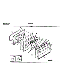 06 - Door parts for Frigidaire Range TGF356BCDB from AppliancePartsPros.com