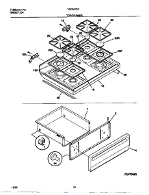 05 - Top / Drawer parts for Frigidaire Range TGF357CCSA from AppliancePartsPros.com