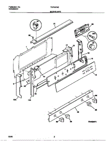 02 - Backguard parts for Frigidaire Range TGF357BCWD from AppliancePartsPros.com