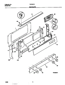 02 - Backguard parts for Frigidaire Range TGF357CCTC from AppliancePartsPros.com