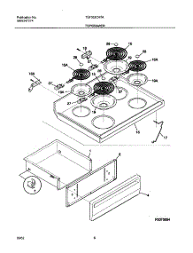 07 - Top / Drawer parts for Tappan Range TEF352CHTA from AppliancePartsPros.com