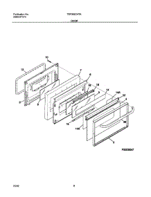 09 - Door parts for Tappan Range TEF352CHTA from AppliancePartsPros.com