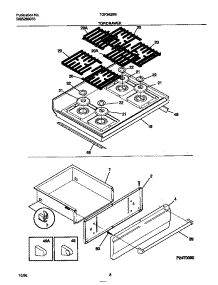05 - Top / Drawer parts for Frigidaire Range TGF362BBBE from AppliancePartsPros.com