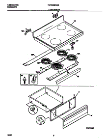 04 - Top / Drawer parts for Frigidaire Range TEF356SCWD from AppliancePartsPros.com