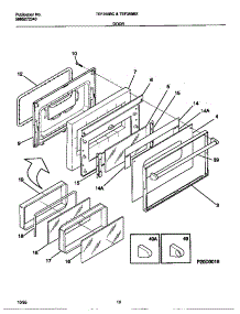 06 - Door parts for Frigidaire Range TEF355BCWA from AppliancePartsPros.com