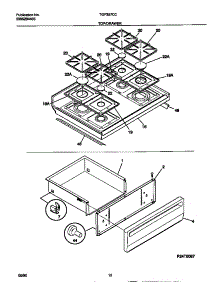 05 - Top / Drawer parts for Frigidaire Range TGF357CCTC from AppliancePartsPros.com