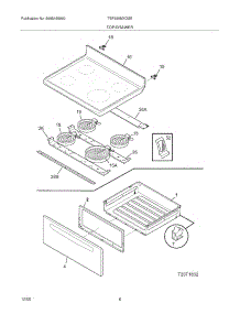 07 - Top / Drawer parts for Tappan Range TEF360MXDSE from AppliancePartsPros.com