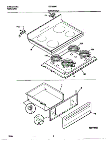 04 - Top / Drawer parts for Frigidaire Range TEF356SCWA from AppliancePartsPros.com