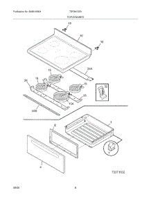 07 - Top / Drawer parts for Tappan Range TEF361ESA from AppliancePartsPros.com
