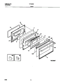 05 - Door parts for Frigidaire Range TEF365BEWB from AppliancePartsPros.com