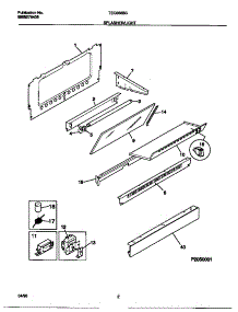 02 - Splasher / Light parts for Frigidaire Range TEO356BCWA from AppliancePartsPros.com