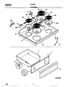 04 - Top / Drawer parts for Frigidaire Range TEF383BCDA from AppliancePartsPros.com